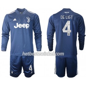 Juventus Matthijs de Ligt 4 Voetbaltenues Kind Uit 2020/21 - LS (+ Korte broeken)